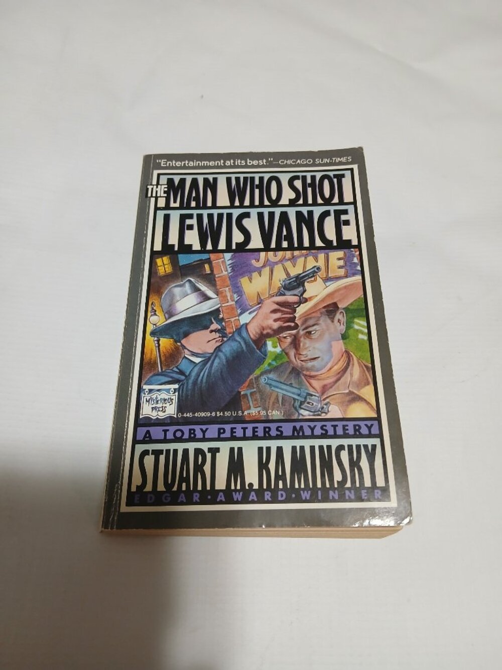 Vintage 1990 The Man Who Shot Lewis Vance by Stuart M. Kaminsky Paperback Book